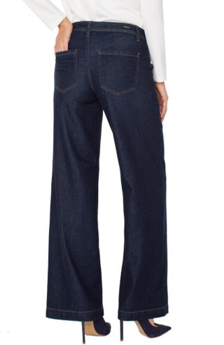 trouser wide leg w/ seaming 32" ins