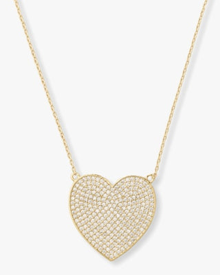 XL You Have My Whole Heart Pave Necklace 15'