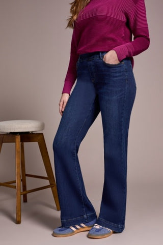 Tribal Audrey Pull-On Flare Jeans