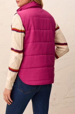 Packable Puffer Vest — Mulberry