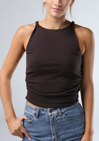 NORMAL JERSEY DRAPED TANK