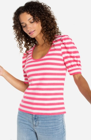 half sleeve scoop neck knit top