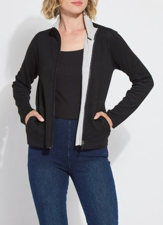 reversible cashmere zip up cardigan