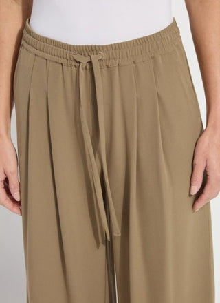 mae pleated drawstring wide leg pant