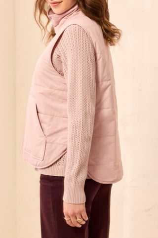 Packable Puffer Vest — Mulberry