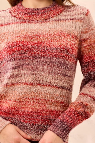 Tribal Long Sleeve Mock Neck Sweater — Jazzy