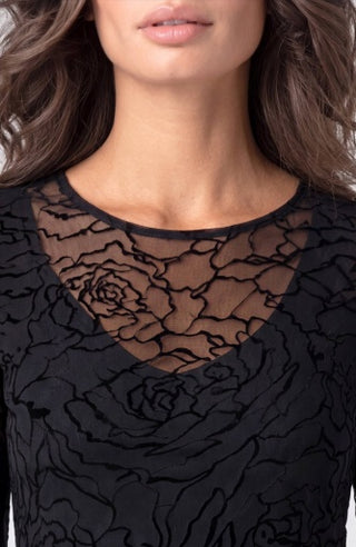Liverpool Long Sleeve Layered Knit Top with V Detail