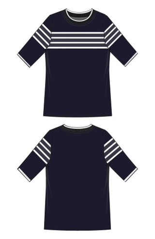 short sleeve  crew neck sweater