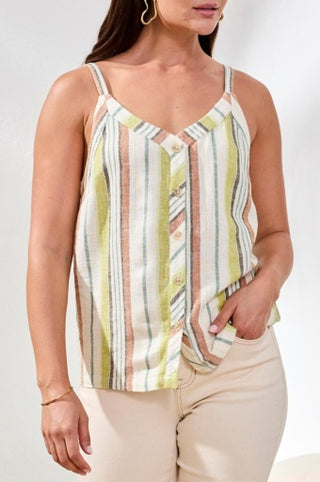 BUTTON WOVEN CAMI