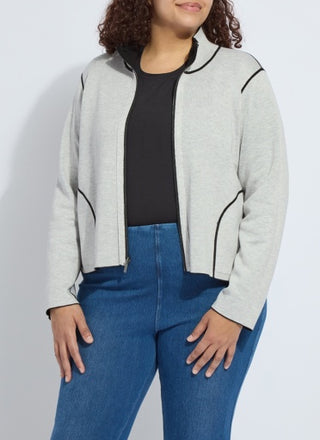 Lyssé Reversible Cashmere Zip-Up Cardigan, Curvy