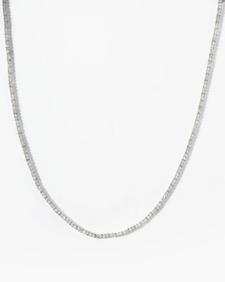Baby Heiress Tennis Necklace - silver