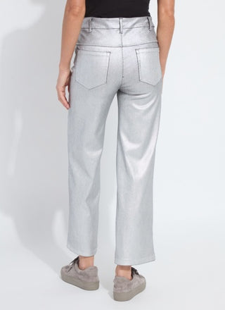 Lyssé Metallic Coated Denim Jeans