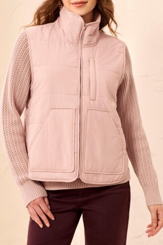 Packable Puffer Vest — Mulberry