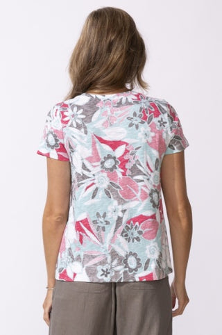FIJI FLORAL V-NECK TEE S26E