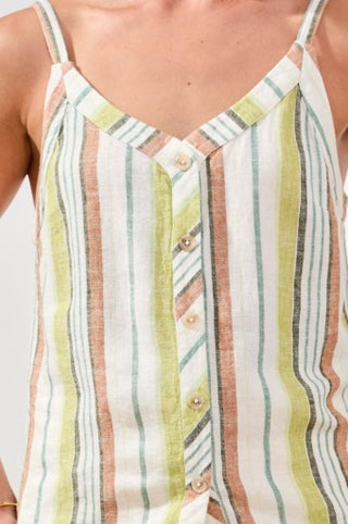 BUTTON WOVEN CAMI