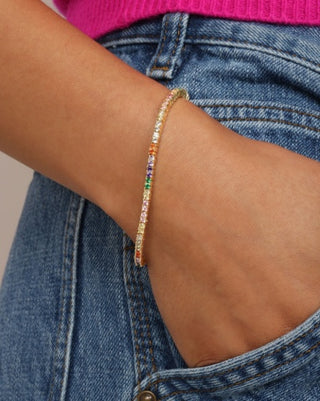 Baby Heiress Tennis Bracelet - Gold