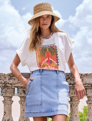 AUDREY Denim Skort