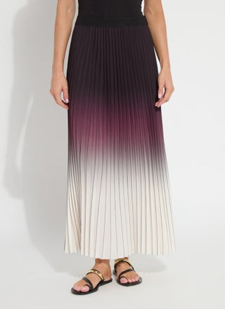 Lyssé Fortunata Packable Pleated Chiffon Midi Skirt
