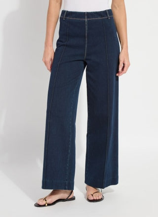 Lyssé Nova High Waist Pintuck Denim Jeans in Indigo